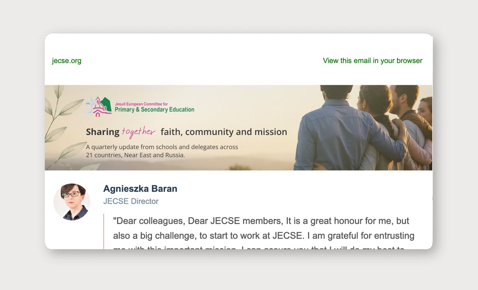 JECSE quarterly newsletter