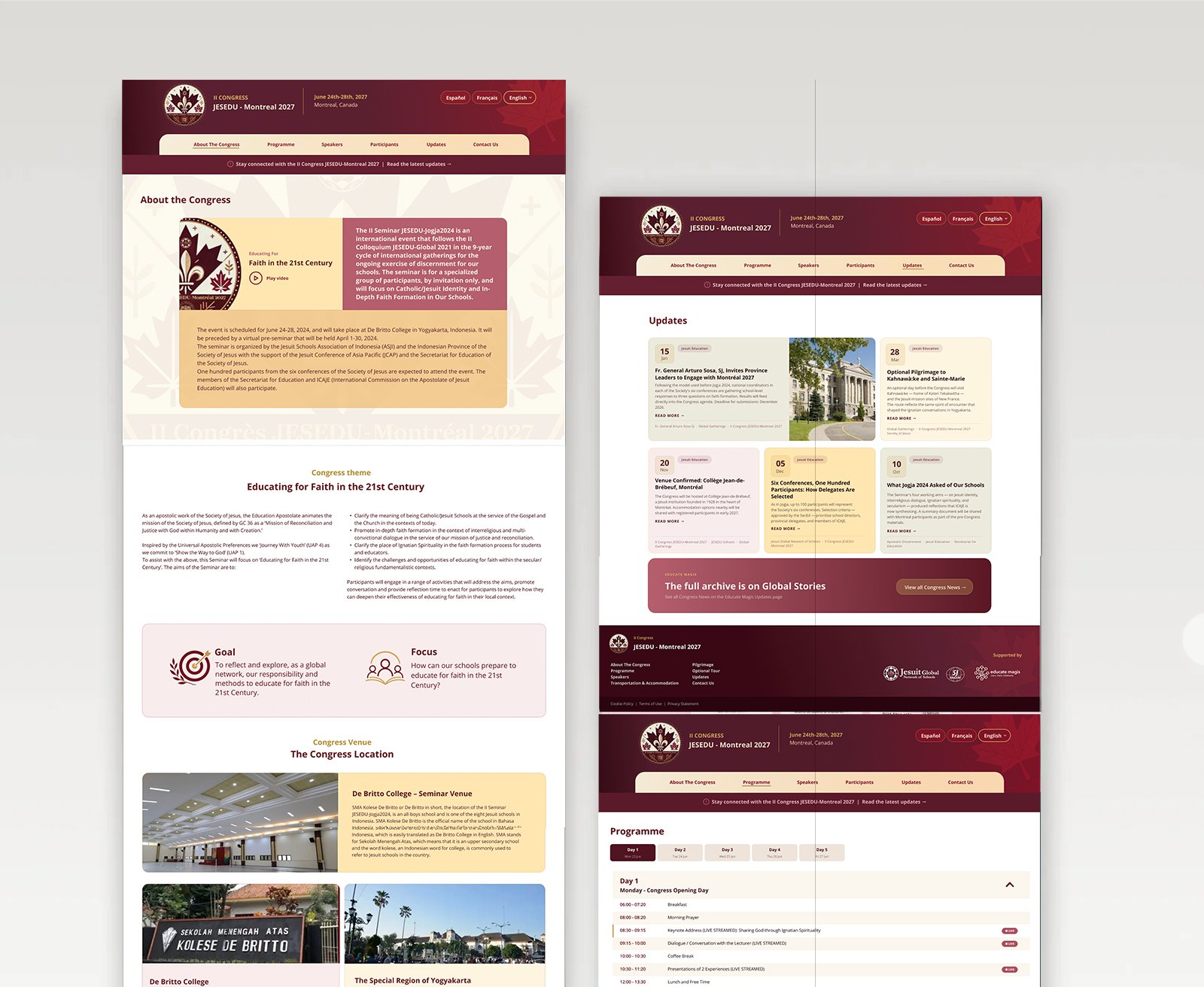 JESEDU-Montréal 2027 congress microsite